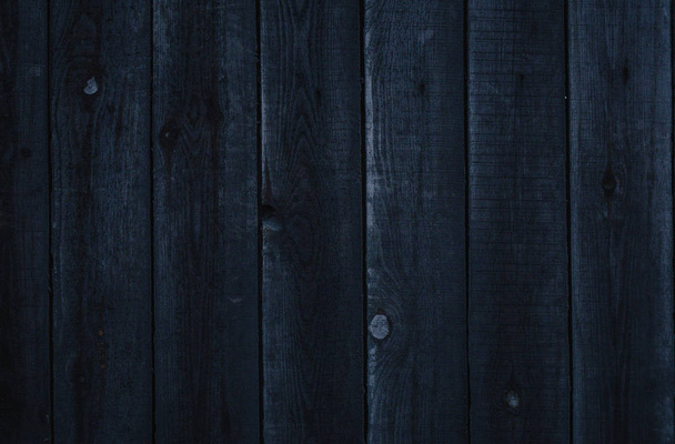 Panneaux horizontaux vintage en bois bleu foncé. Vue de face. Contexte de la conception
. - Photo, image