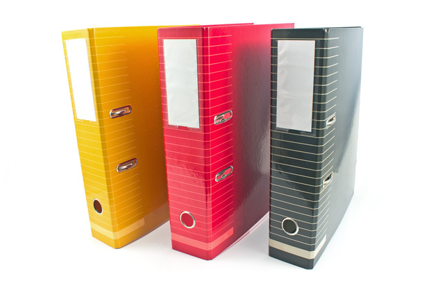 tři barevné office složky - Fotografie, Obrázek