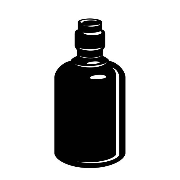 Bottle of medicine with cap simple style icon. - Vector, Image