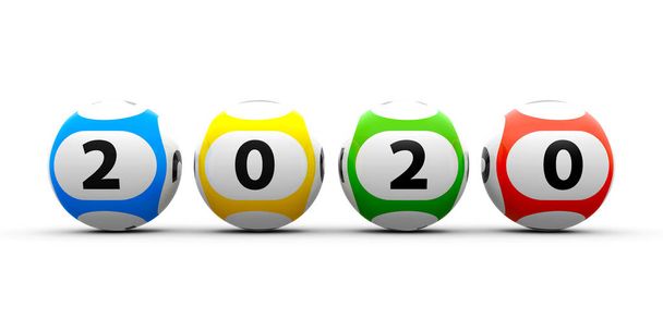 Lottery balls 2020 - Photo, Image