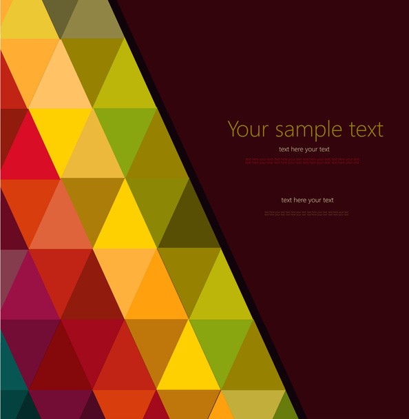 Colorful abstract geometric background with triangular polygons. - Vector, imagen
