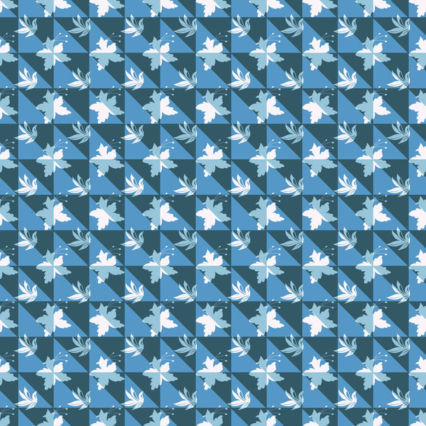 Obrázek modrého, zeleného a bílého trojúhelníků, obdélníků a  - Vektor, obrázek