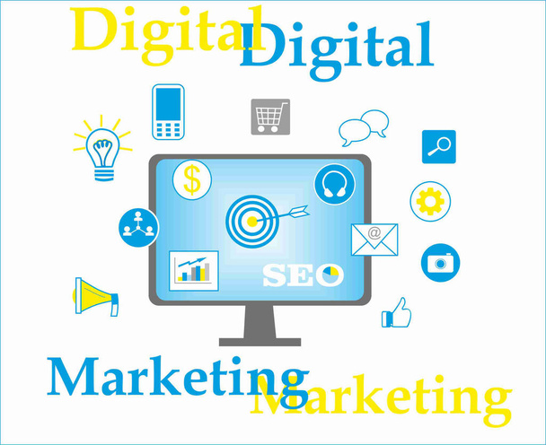 digitales Marketingkonzept im Internet - Foto, Bild