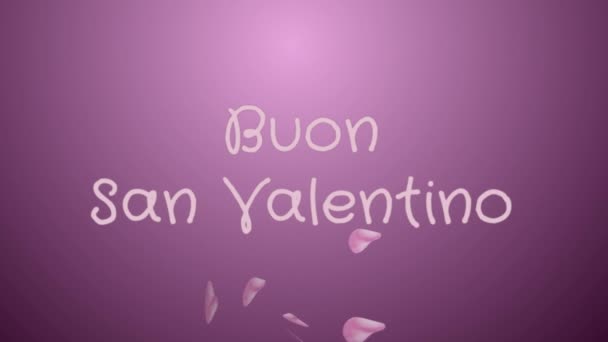 Анімація Buon San Valentino, щасливий день Святого Валентина в італійської мови, вітальних листівок - Кадри, відео