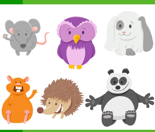 cartoon animal characters collection set - Vector, Image