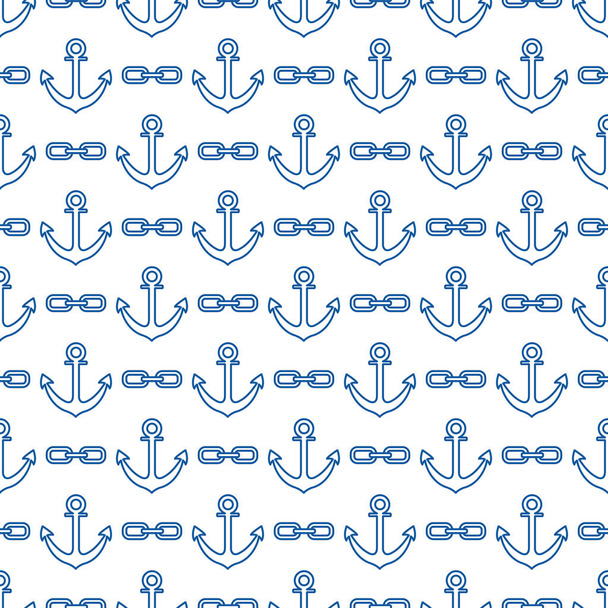 Seamless pattern with anchors and chains - Vektör, Görsel