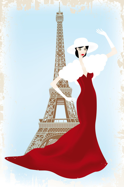 pokaz mody w Paryżu - Wektor, obraz