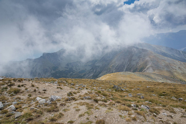 Amazing Panorama from Musala peak, Rila mountain, Bulgaria - Zdjęcie, obraz