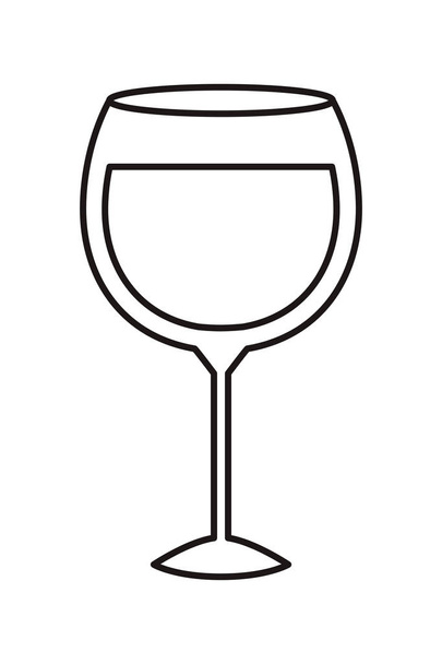 Glas Wein isolierte Ikone - Vektor, Bild