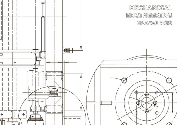 Mechanical instrument making. Technical abstract backgrounds. Technical illustration. Blueprint, cover, banner - Vector, Image