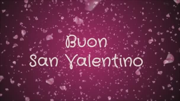Animáció Buon San Valentino, boldog Valentin-napot olasz nyelven üdvözlő kártya - Felvétel, videó