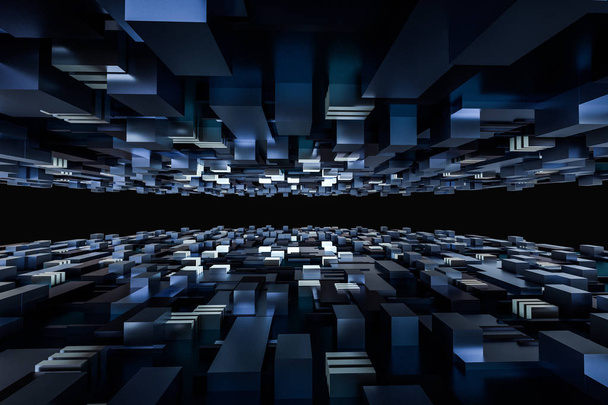 3d rendering, cubos espacio de la junta, mundo de fantasía
 - Foto, Imagen