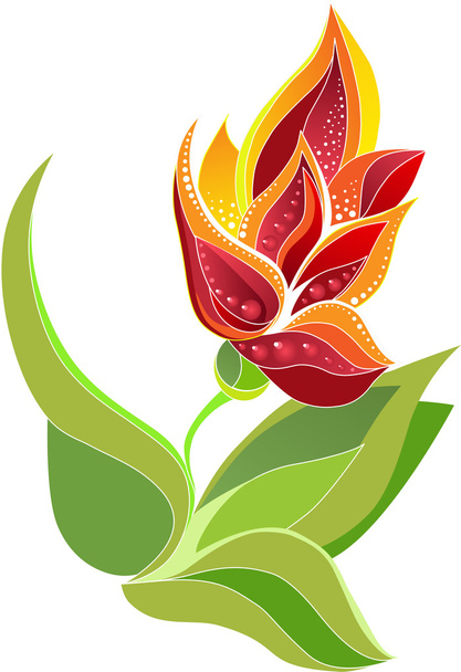 Decorative Magic Flower - Vetor, Imagem