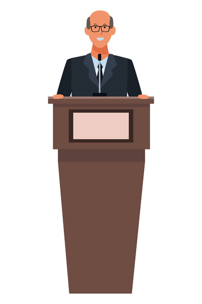 man in a podium - Vector, Image