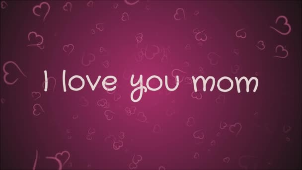 Animacja, kocham cię mamo, dzień matki, kartki - Materiał filmowy, wideo