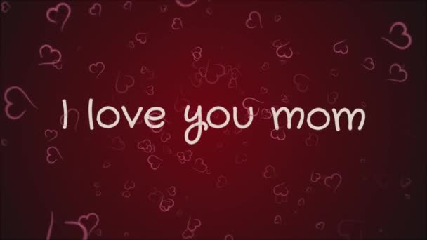 Animaatio Rakastan sinua äiti, äitien päivä, onnittelukortti
 - Materiaali, video