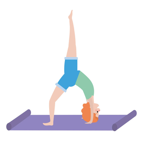 fit woman practicing yoga - Vector, Image