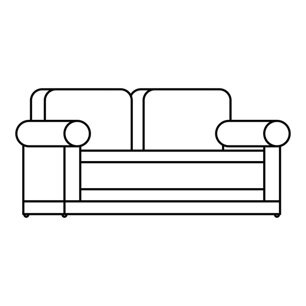 comfortable sofa isolated icon - Vector, Image