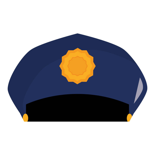 policía sombrero uniforme icono
 - Vector, imagen