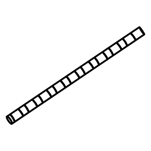 plastic stro accessoire pictogram - Vector, afbeelding