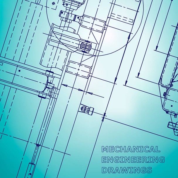 Blueprint. Vector engineering illustration. Technical illustrations, Light blue. Scheme. Corporate Identity - Vector, Image