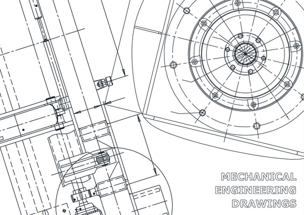 ベクトルバナー。エンジニアリング図面。機械器具作り。技術的な抽象的な背景。技術 - ベクター画像