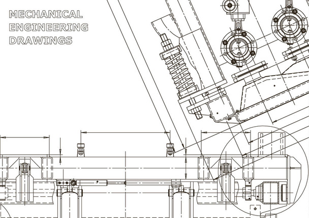 Technical background. Vector drawing. Mechanical instrument making - Vector, Image