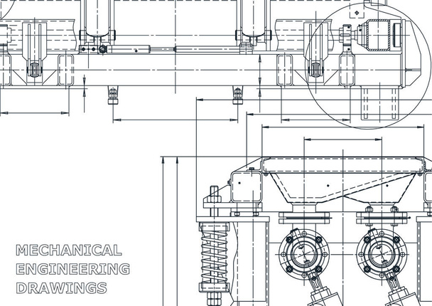Technical abstract background. Vector drawing. Mechanical instrument making - Vector, Image