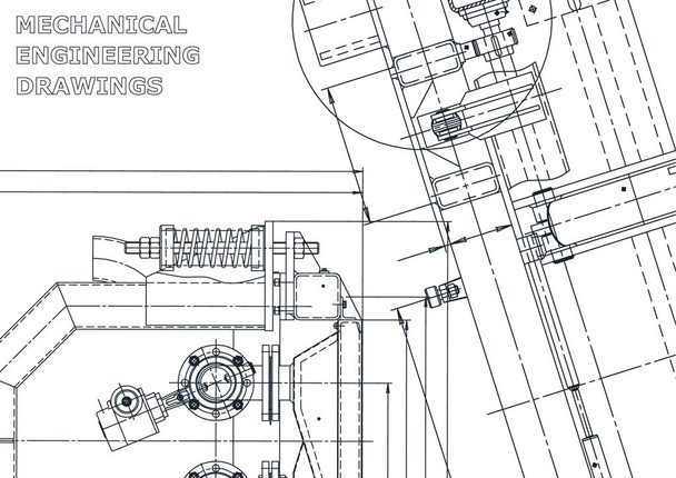 Skizze. Vektor Engineering Illustration. Cover, Flyer, Banner, Hintergrund. Instrumentenbau - Vektor, Bild