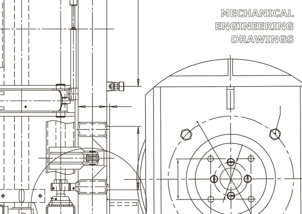 Fabricação de instrumentos mecânicos. Fundos abstratos técnicos. Ilustração técnica
 - Vetor, Imagem