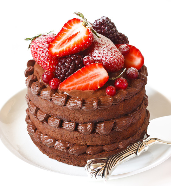 Délicieux gâteau au chocolat
. - Photo, image