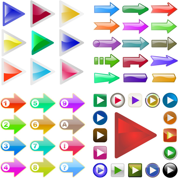 Set of arrows. Vector great collection. - Wektor, obraz