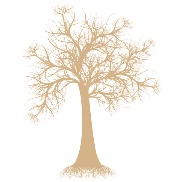 Art tree silhouette - Vector, Image