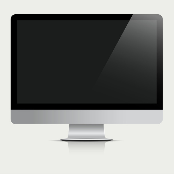 Computer Monitor with black screen - Vektori, kuva