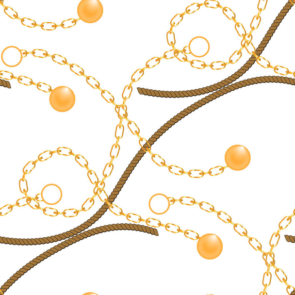 Seamless pattern with belts,chain. - Vector, Image