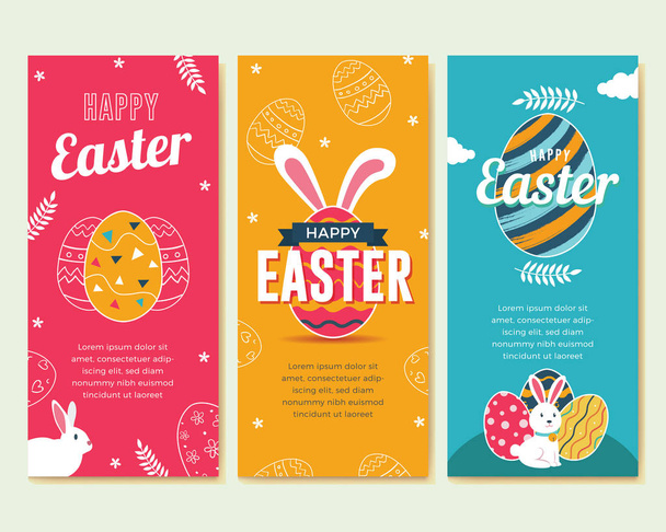 Illustration of Easter vertical banners - Vector, afbeelding