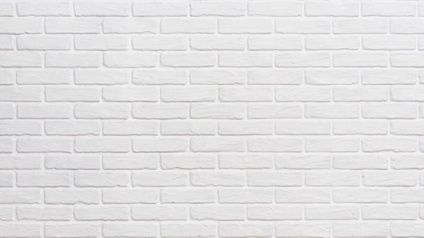 witte bakstenen muur achtergrond dia-effect - Video