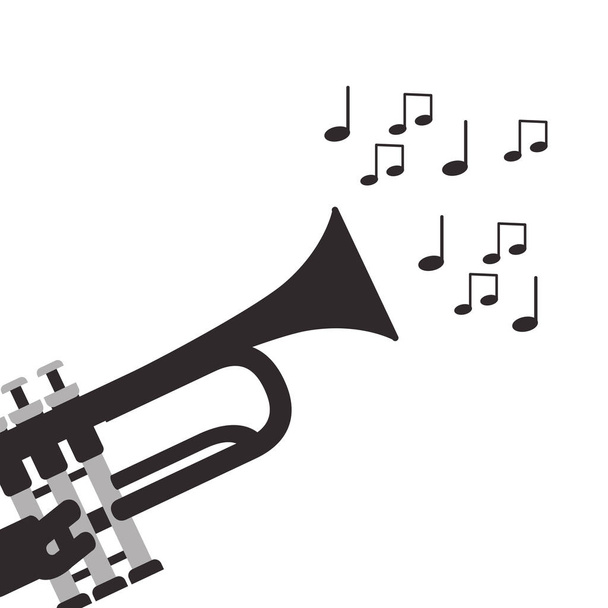 trumpet musical instrument pattern - Vector, Image