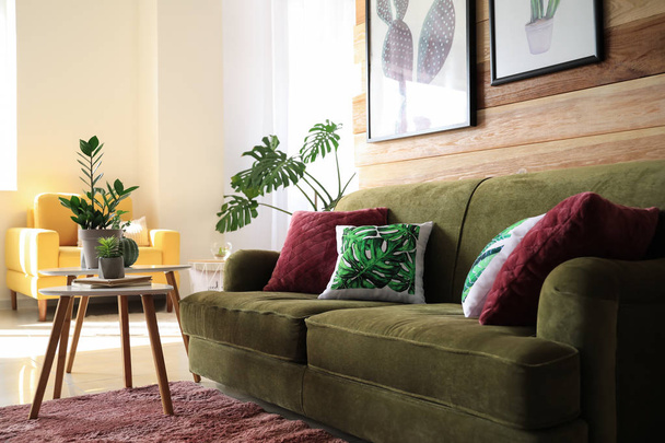 Stylish interior of modern living room - Φωτογραφία, εικόνα