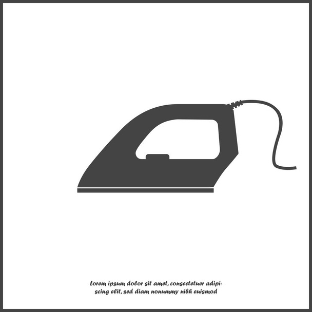 Ferro icona vettoriale. Elettrodomestici illustrazione su bianco isolato
 - Vettoriali, immagini