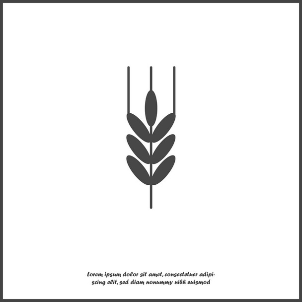 Icône vectorielle épis de blé, céréales. Oreille d'avoine. Oreilles rue icône sur
 - Vecteur, image