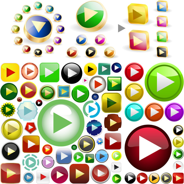 Play buttons. - Vector, Image