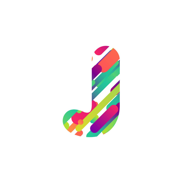 Colorful character from a typeset, vector illustration - Vetor, Imagem
