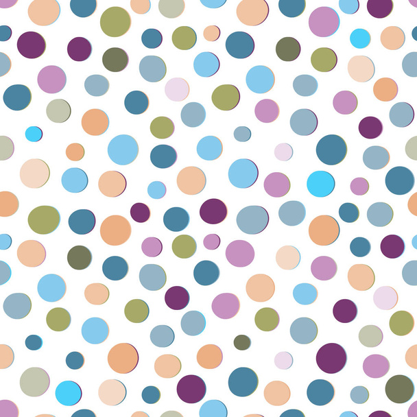 Patrón de puntos pastel colorido dibujado a mano sin costuras
  - Vector, imagen