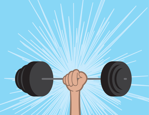 Weights Held By Hand - Vector, Image
