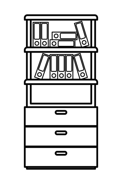 półki z książek na białym tle ikona - Wektor, obraz