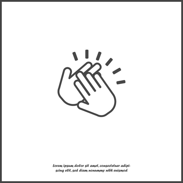  Applause icon. A symbol of clapping. Business illustration work - Vector, Image