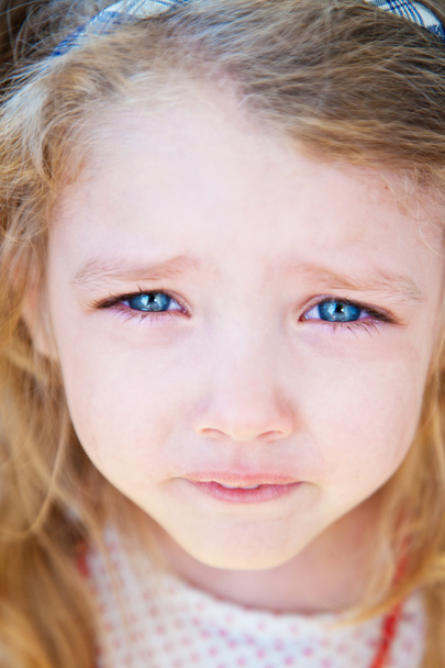 Portrait of little girl crying - Photo, Image