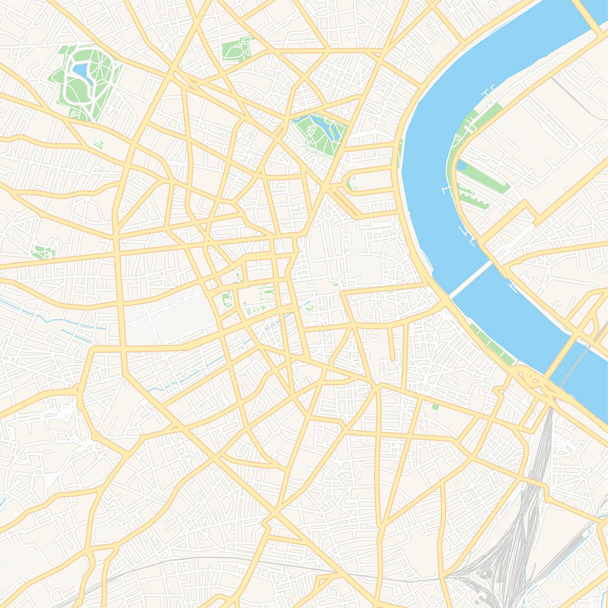 Bordeaux, Fransa yazdırılabilir harita - Vektör, Görsel