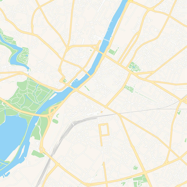 Angers, Francia mapa imprimible
 - Vector, Imagen